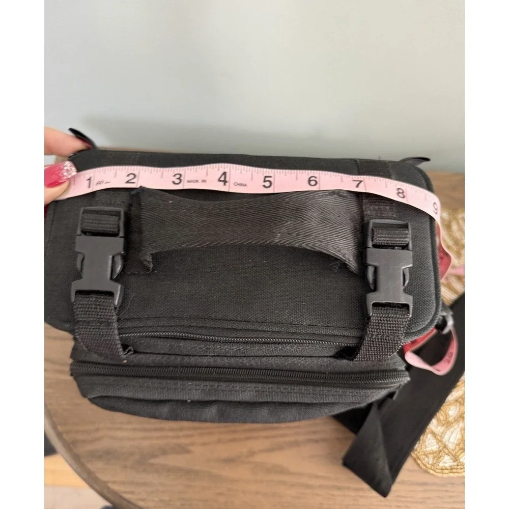 Le Mans LE-2025 Camera Bag Black Padded Travel Shoulder‎ Case w Strap